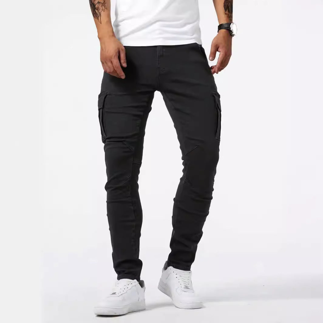 Jean Cargo Stretch Homme Coupe Droite Légère | KoVA Collection