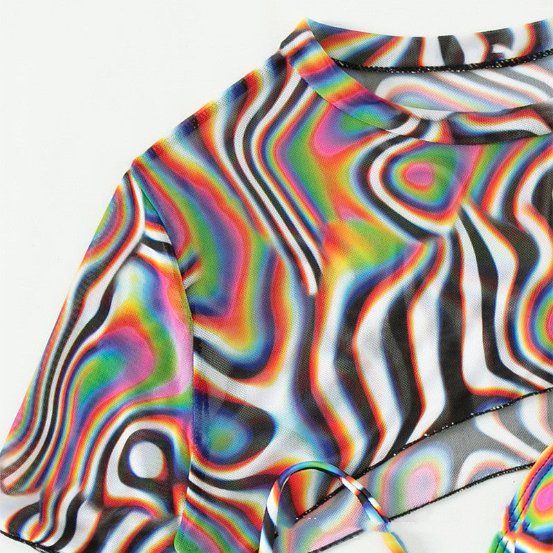 Maillot de Bain Imprimé 2 Pièces Femme
