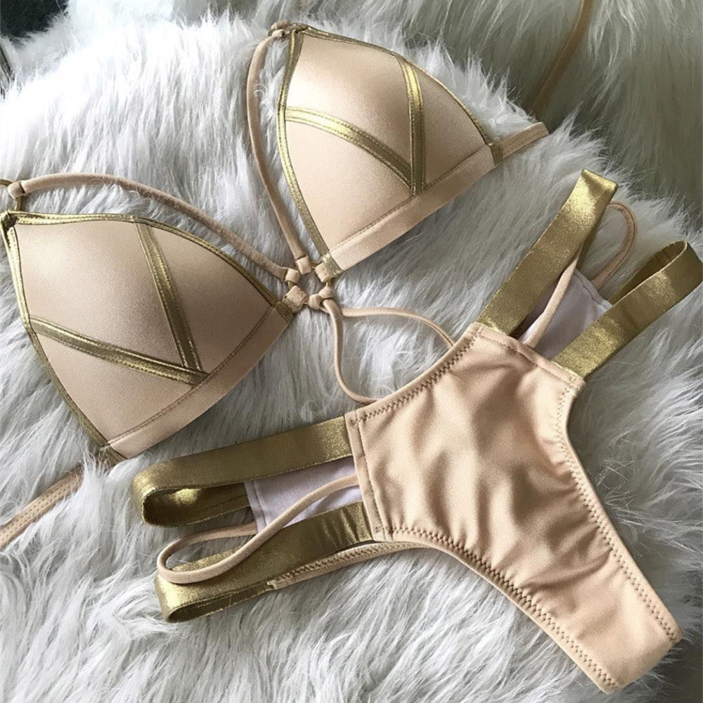 Bikini Métallisé Bronzé