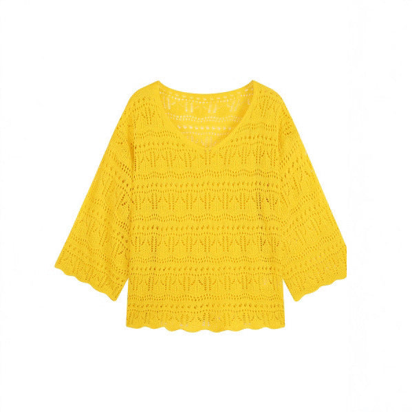 Top Crochet Femme Épaules Tombantes Style Bohème | KoVA