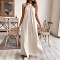 Robe Halter Décontractée Style Vacances Femme