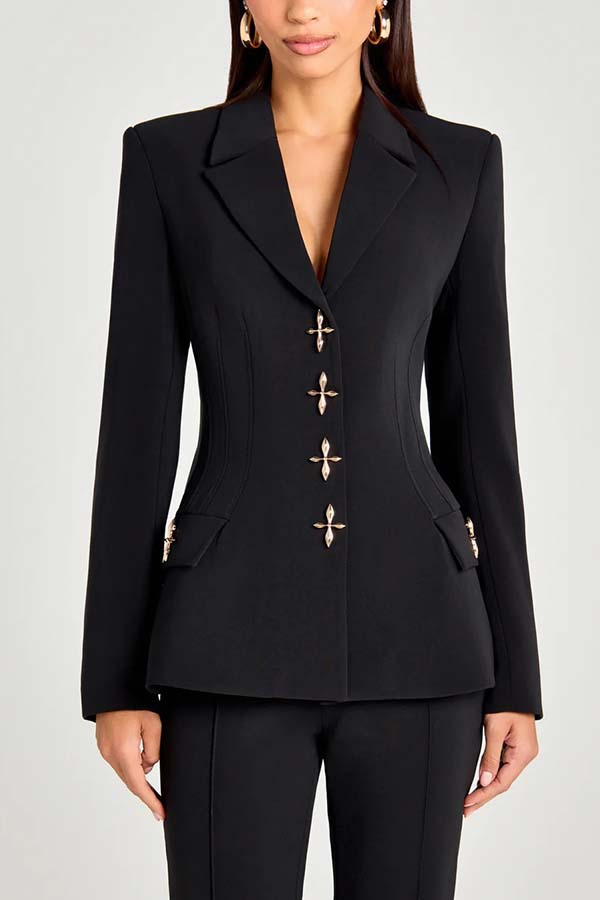 Blazer Femme Uni Casual
