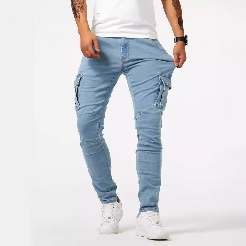 Jean Cargo Stretch Homme Coupe Droite Légère | KoVA Collection