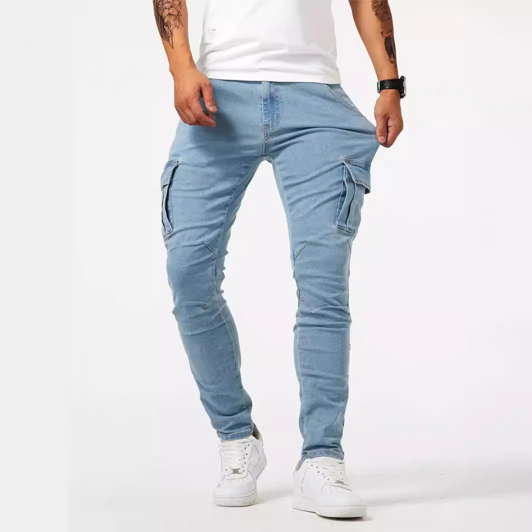 Jean Cargo Stretch Homme Coupe Droite Légère | KoVA Collection