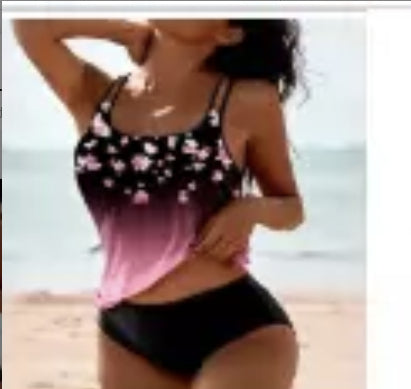 Bikini 2 Pièces Imprimé Taille Haute Femme