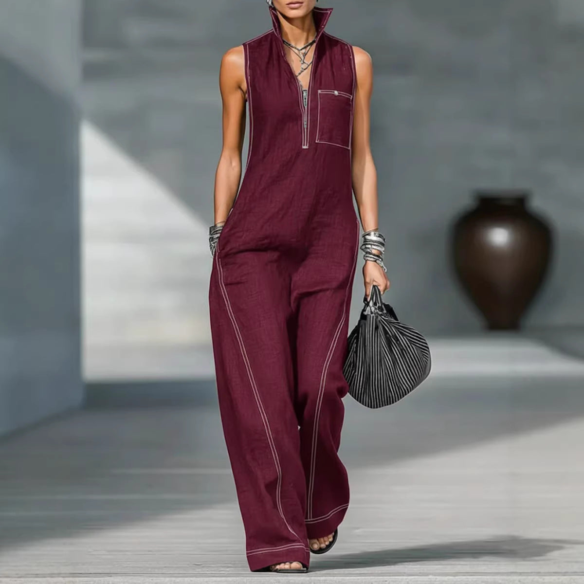 Vêtement Casual Sans Manches Femme