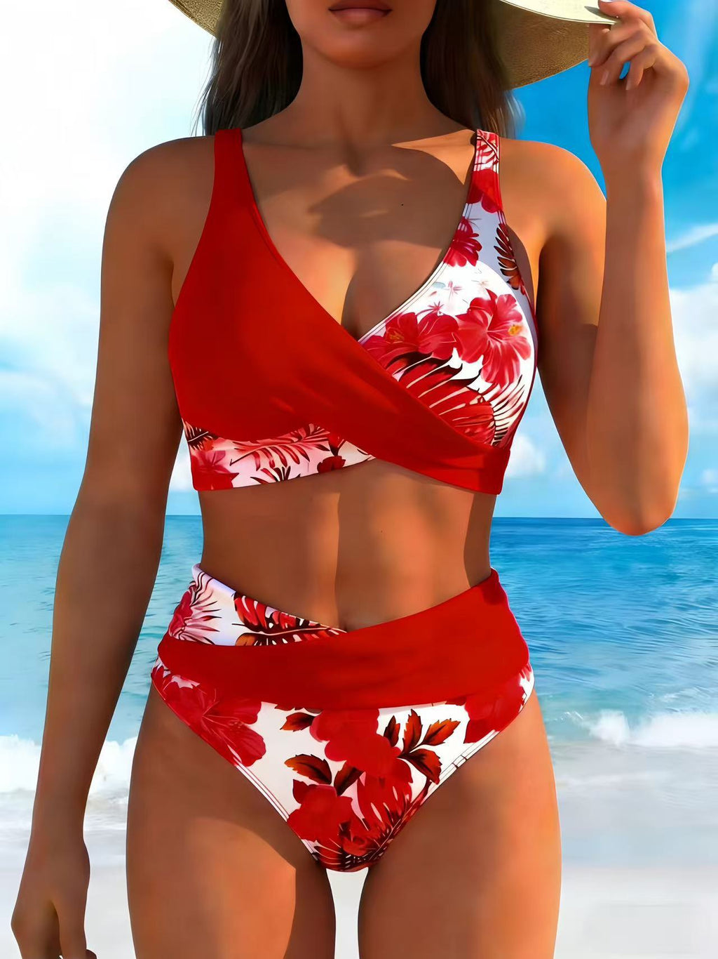 Bikini Fleuri Casual Femme