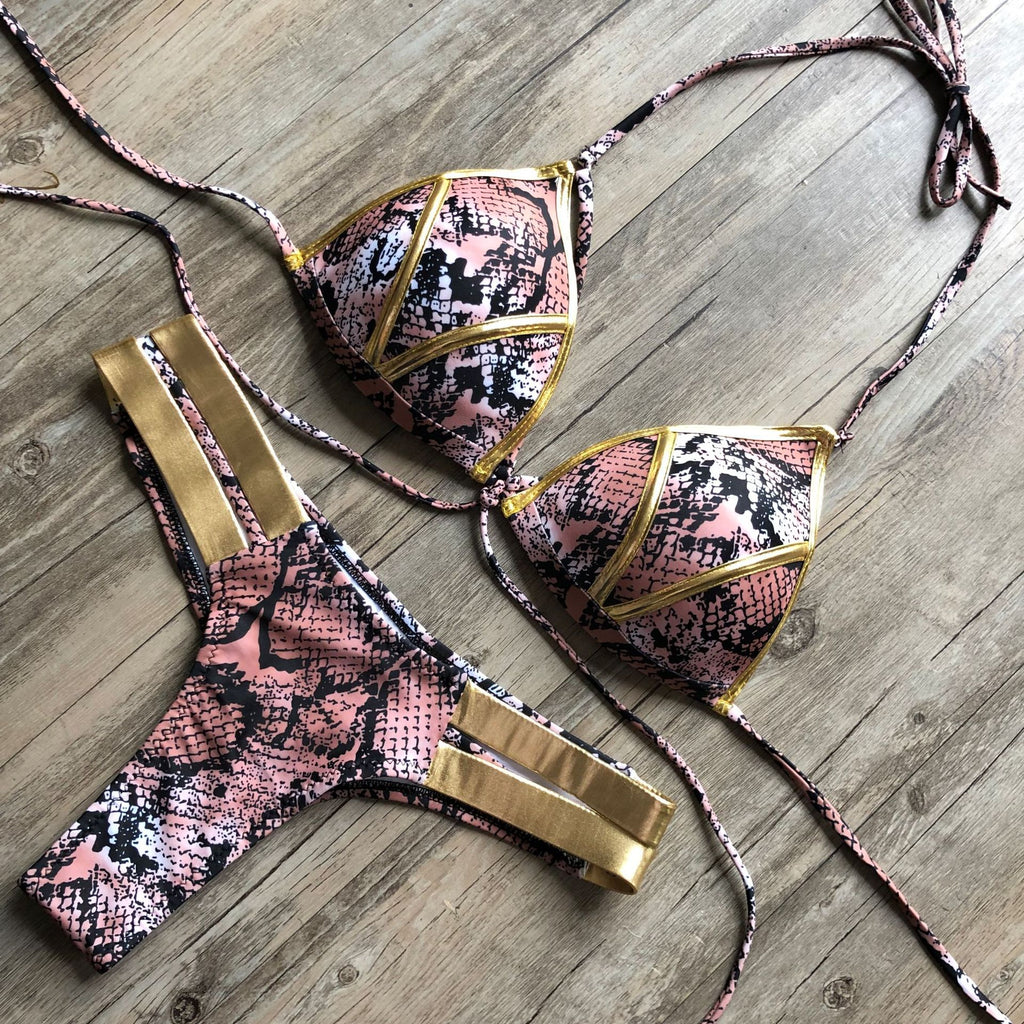 Bikini Métallisé Bronzé