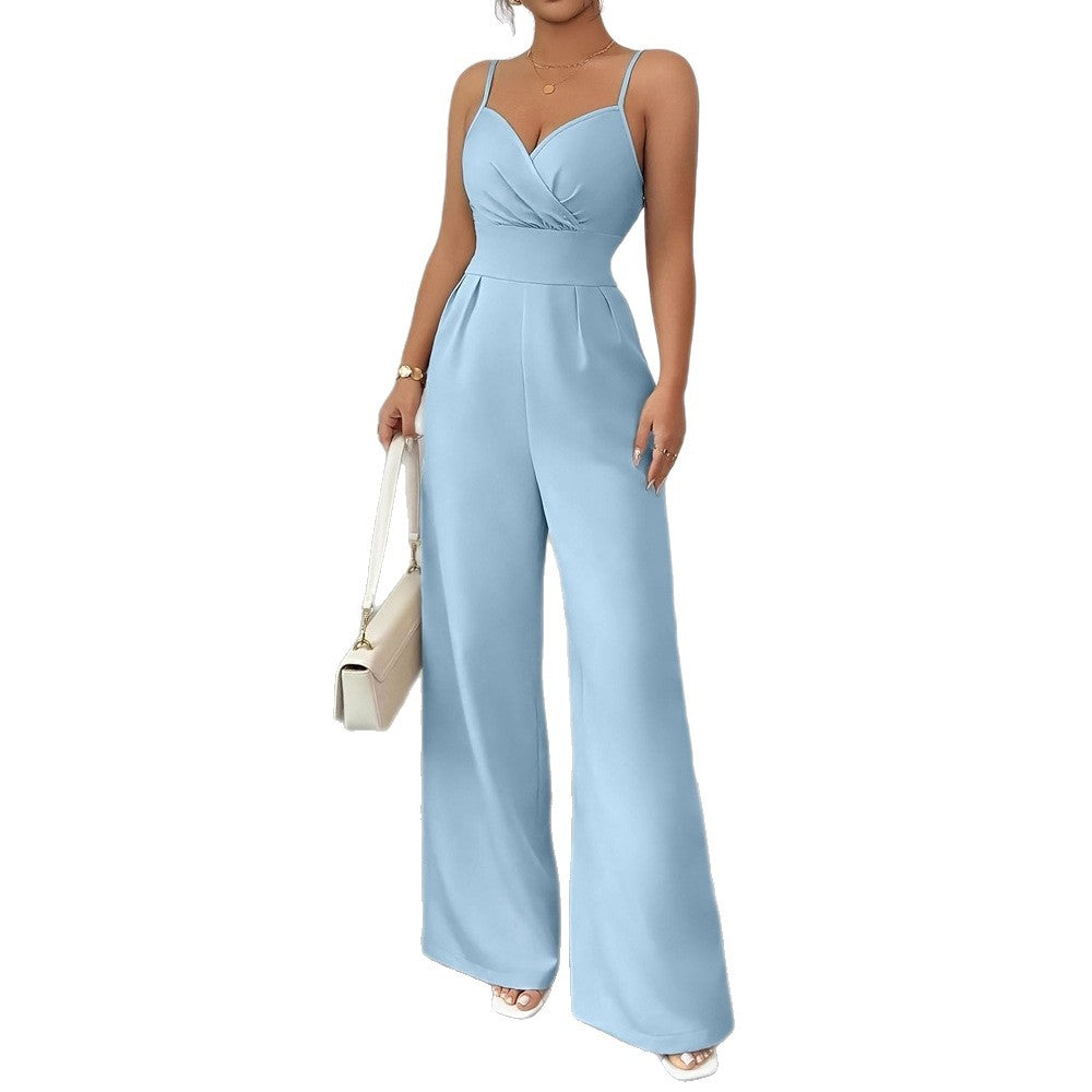 Combinaison Femme Taille Haute Uni Jumpsuit Été | KoVA