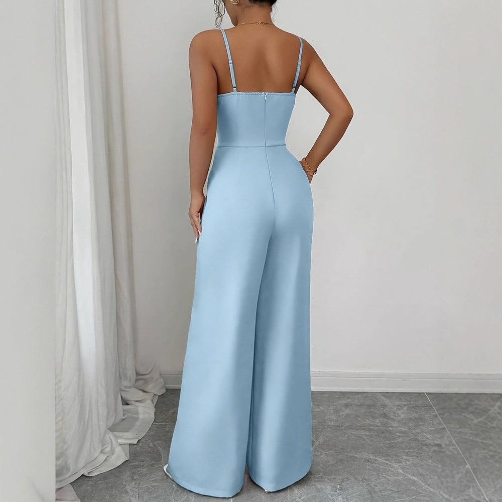 Combinaison Femme Taille Haute Uni Jumpsuit Été | KoVA