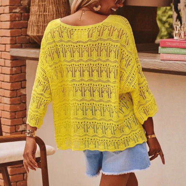 Top Crochet Femme Épaules Tombantes Style Bohème | KoVA