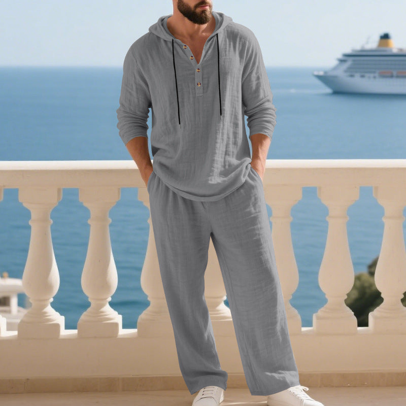 Ensemble Homewear Homme Manches Longues Capuche | KoVA