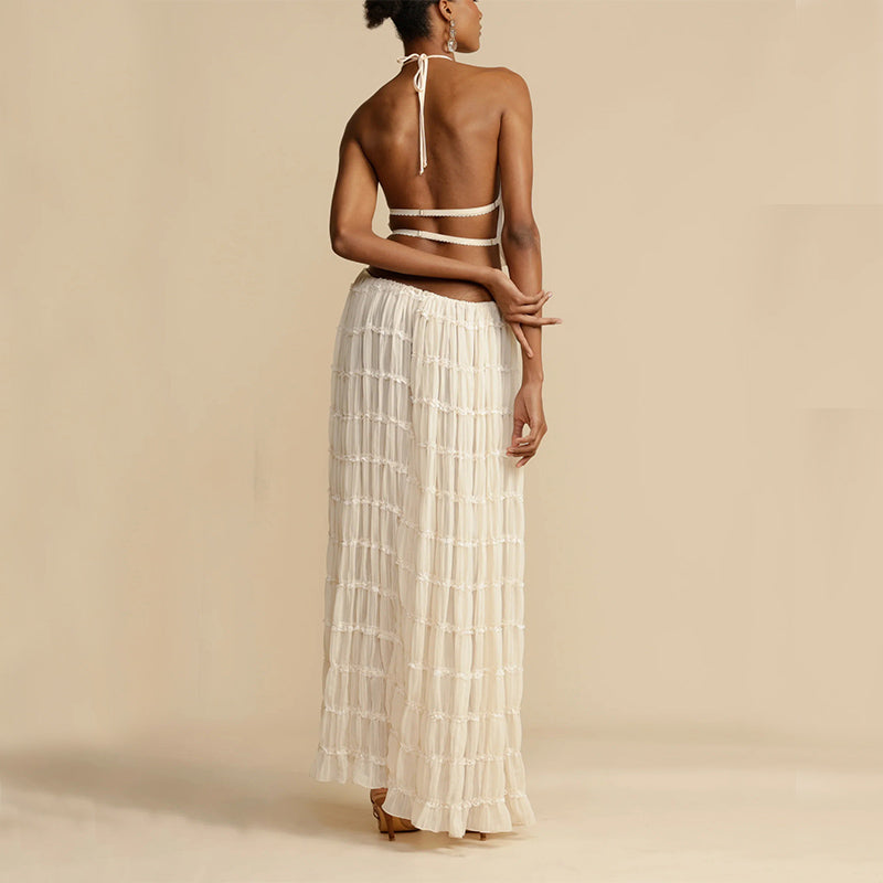 Vêtement Sexy Halter Sans Manches Femme