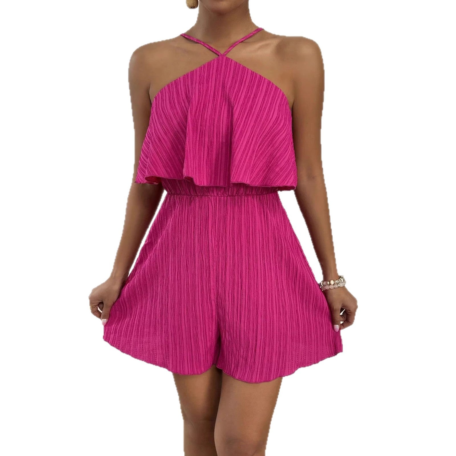 Vêtement Halter Respirant Volants Femme