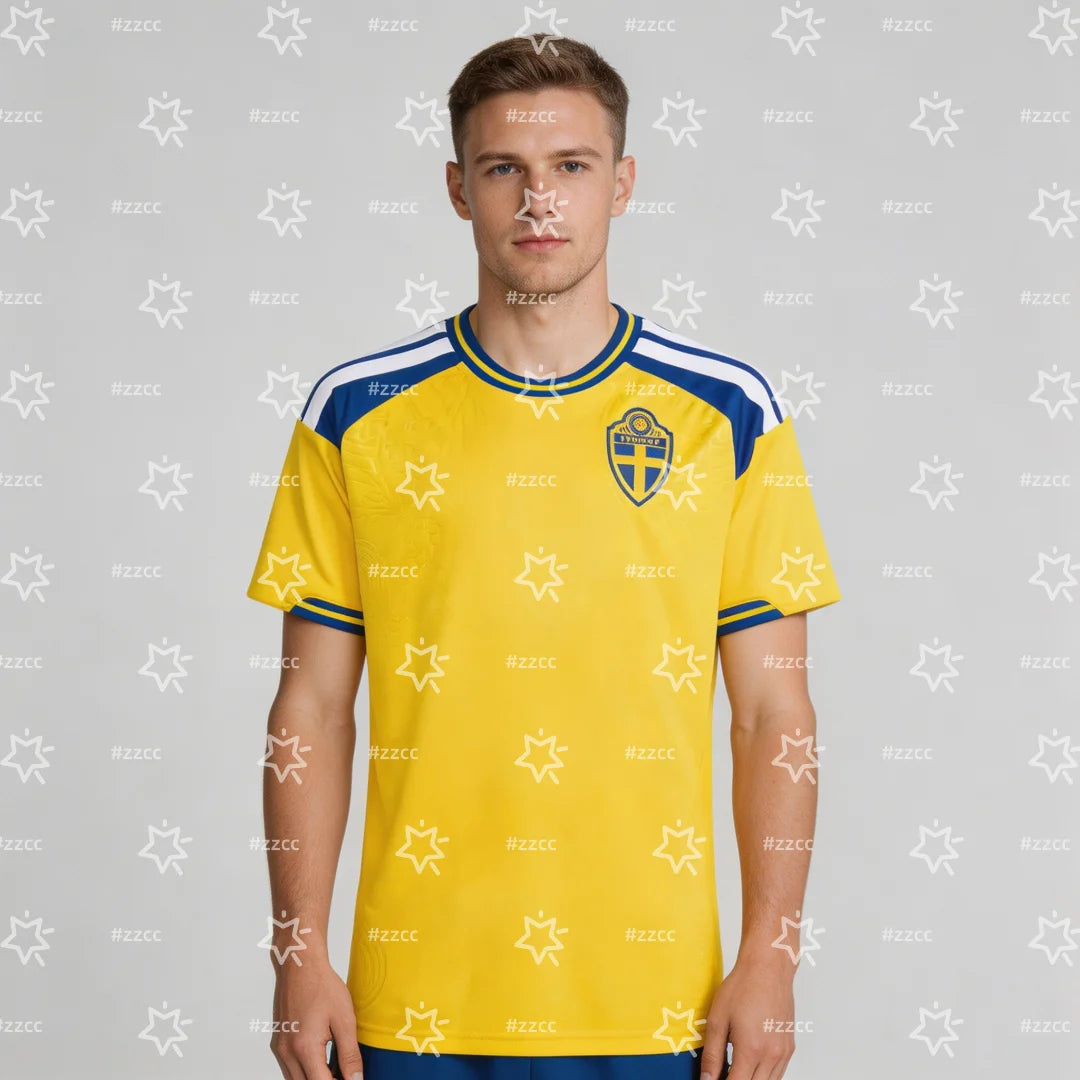 2026 Sweden Football Shirt Match Training Set Football Enthusiast Gift Summer Sports Men's T-Shirt Kid's Clothing Tee Woman ﻿