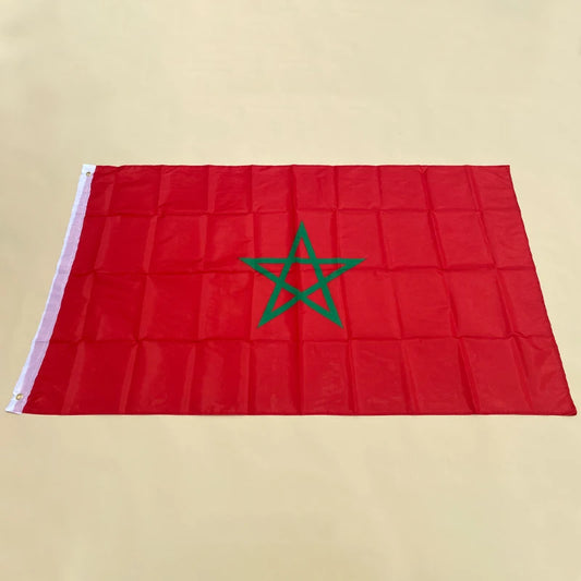 Eoodlove Outdoor Decoration FLAG Moroccan Flag 90x150cm Polyester Fiber Hanging Moroccan Flag