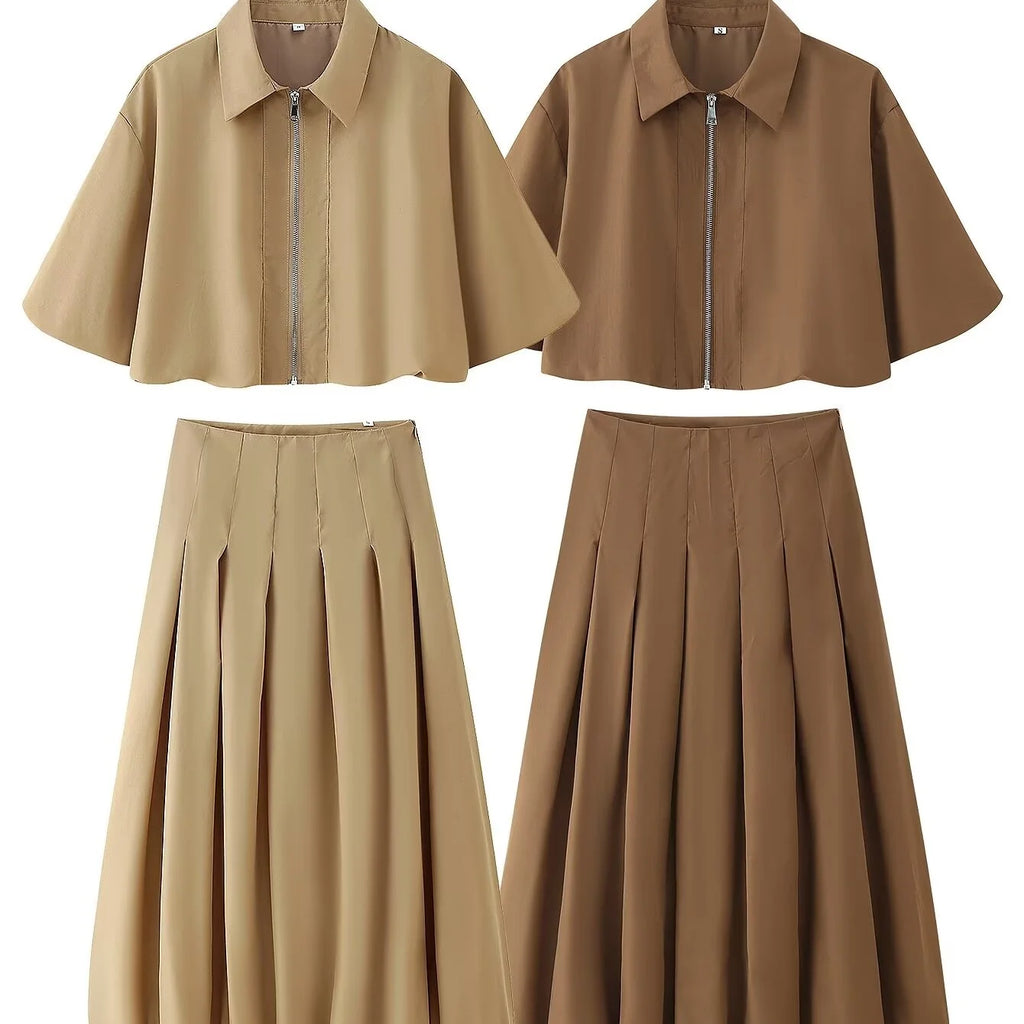 Ensemble Femme Fleuri Taille Haute Manches Courtes