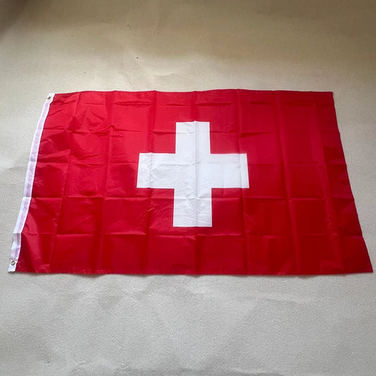 Switzerland flag 3*5 feet polyester hanging flag.90*150cm big banner Swiss flag for decoration