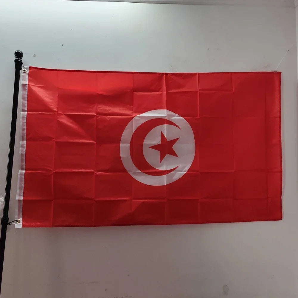 Drapeau Tunisie 90x150cm Polyester