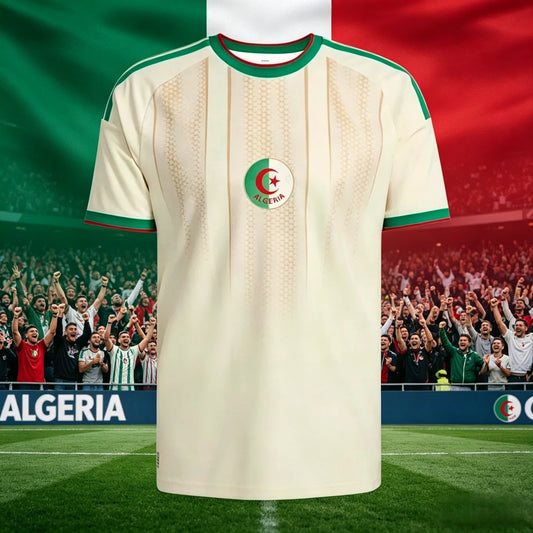 2026 New Unisex Algeria National Team Football Jersey Short Sleeved Sports Quick Drying Breathable Fashion Training T-shirt