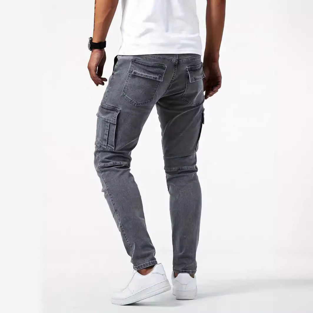 Jean Cargo Stretch Homme Coupe Droite Légère | KoVA Collection