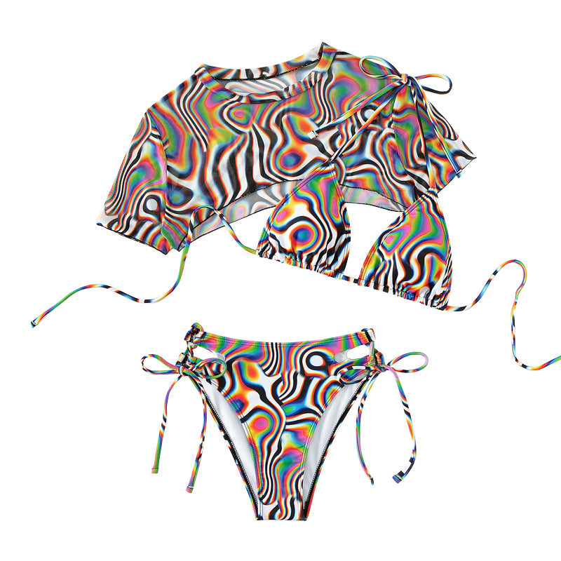 Maillot de Bain Imprimé 2 Pièces Femme