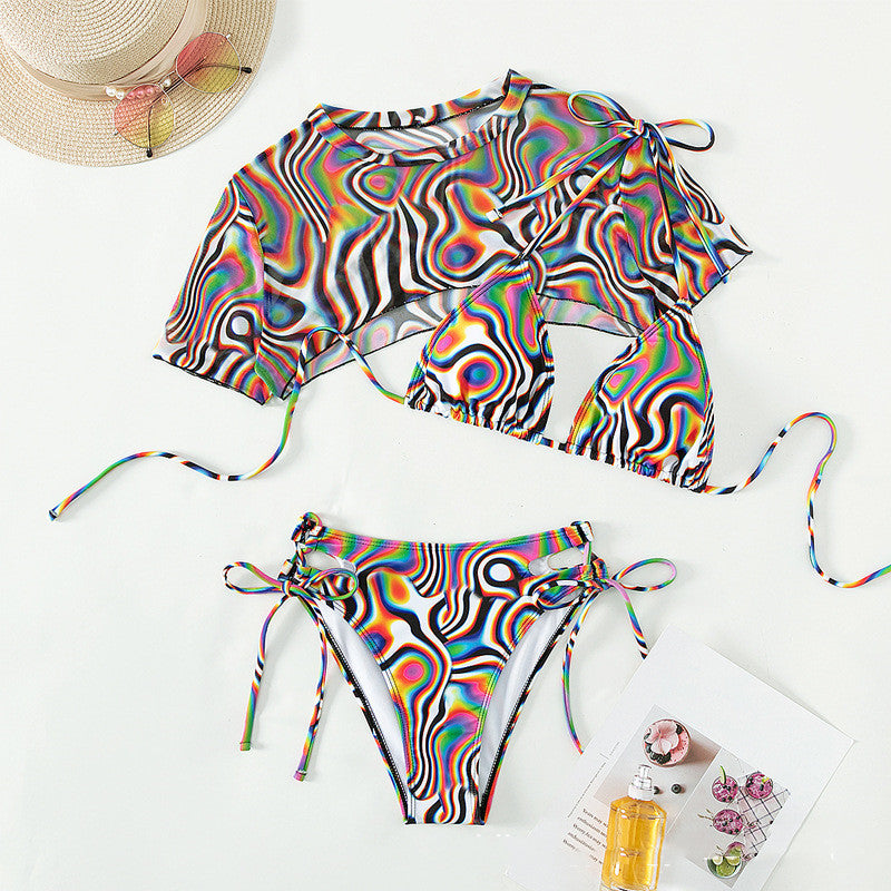 Maillot de Bain Imprimé 2 Pièces Femme