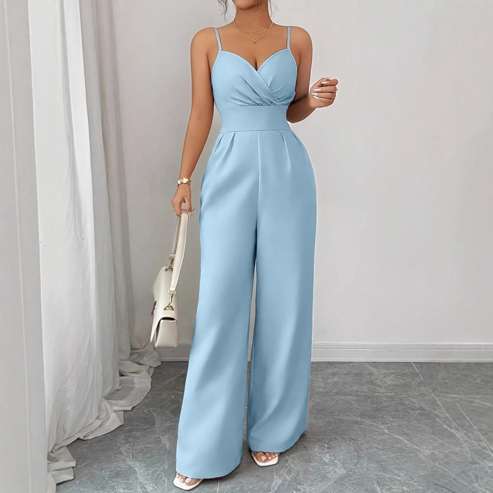 Combinaison Femme Taille Haute Uni Jumpsuit Été | KoVA