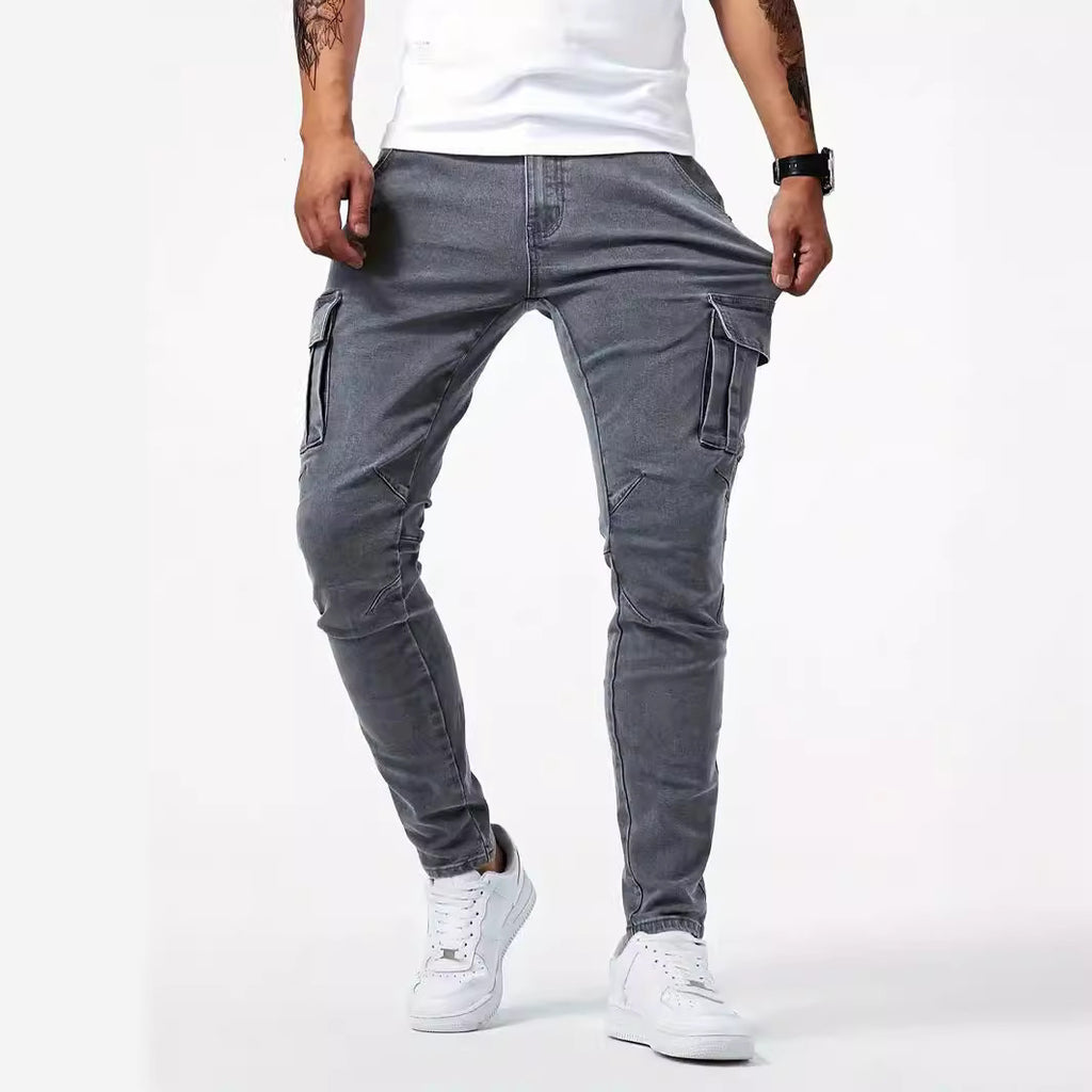 Jean Cargo Stretch Homme Coupe Droite Légère | KoVA Collection