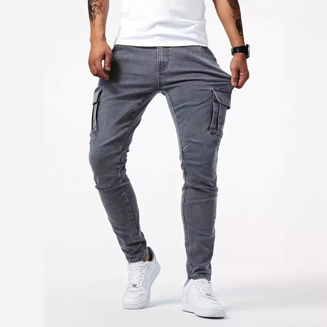 Jean Cargo Stretch Homme Coupe Droite Légère | KoVA Collection