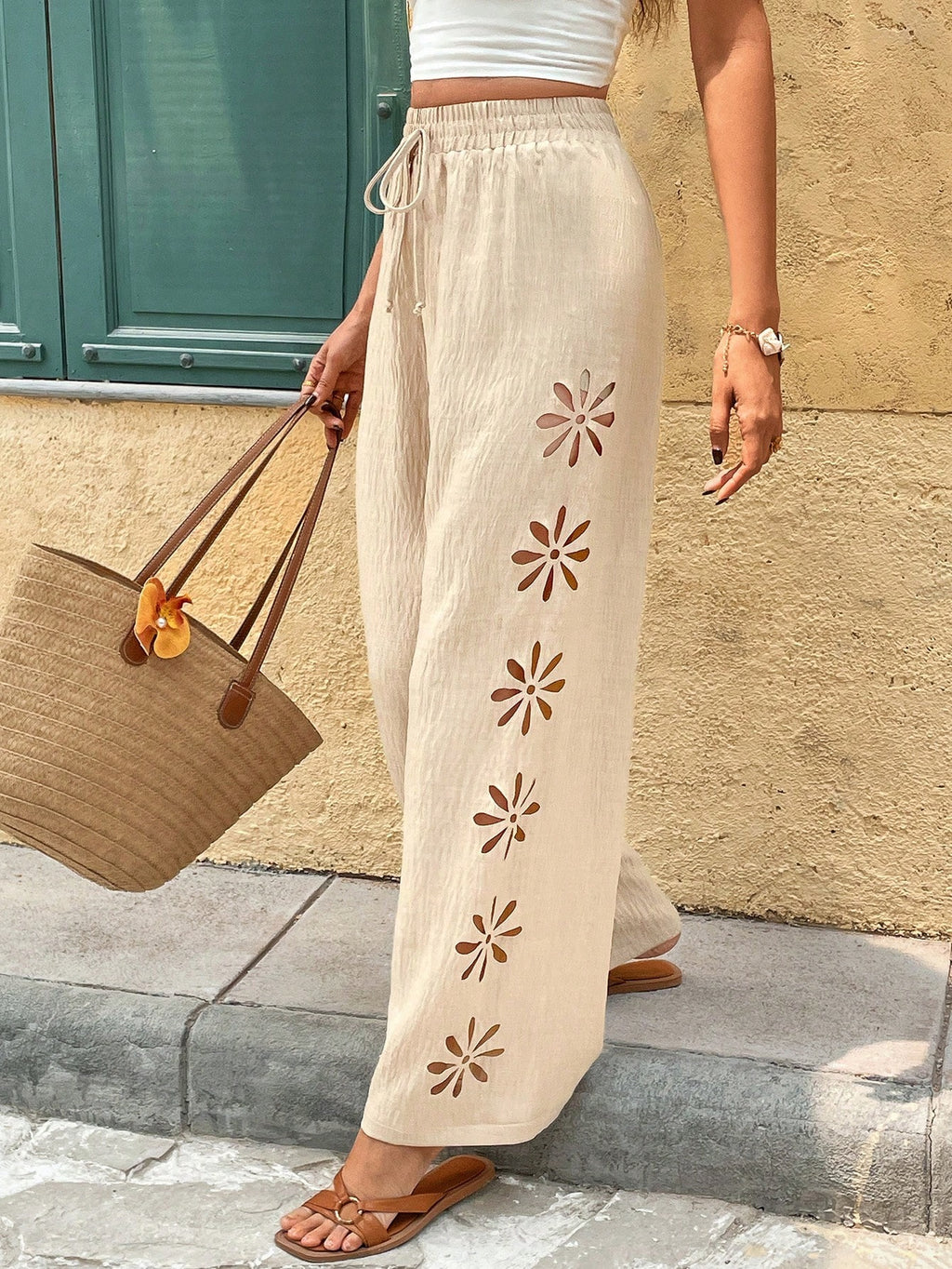 Pantalon Fleuri Femme