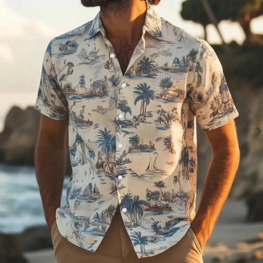 Fashion Men's Floral Design Shirt