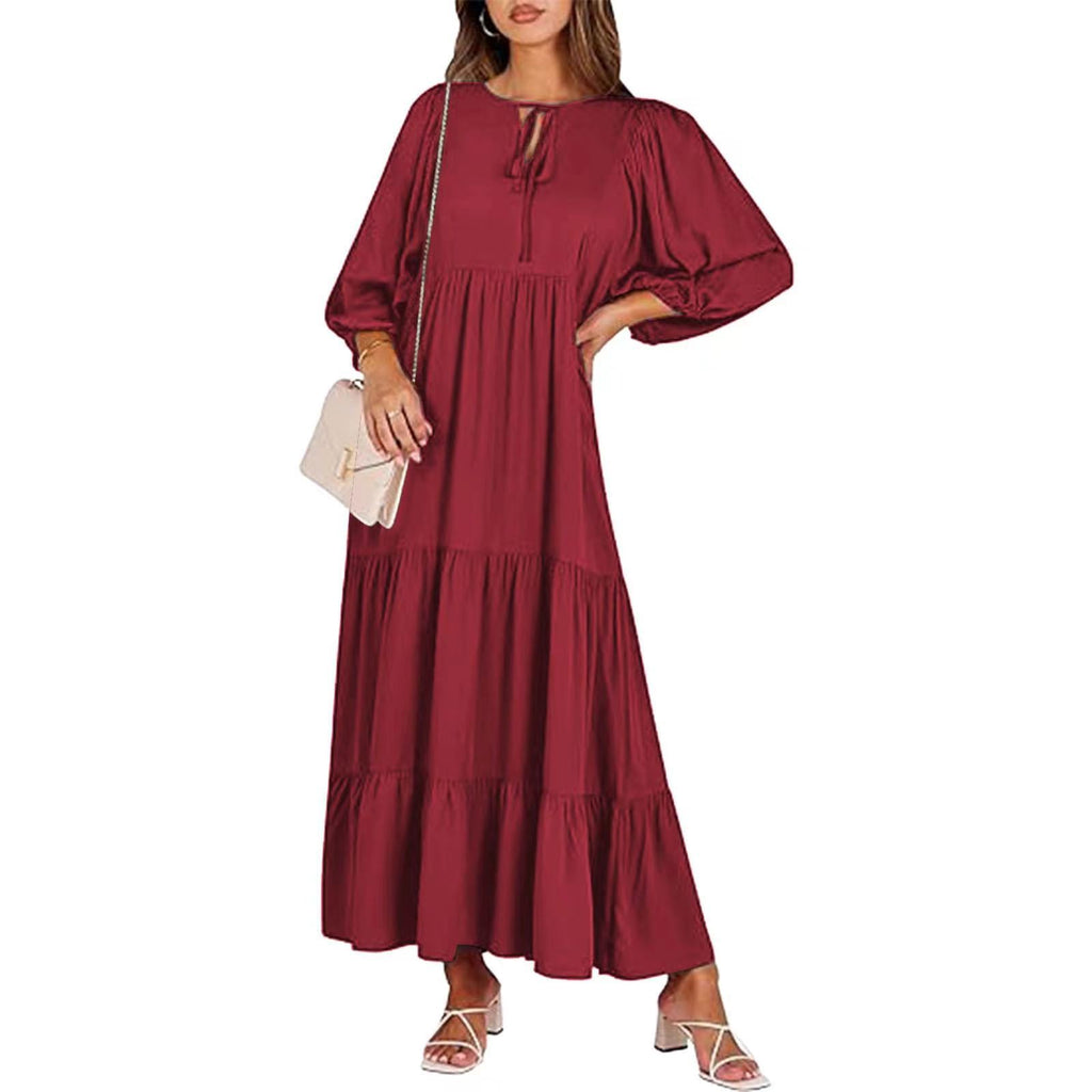 Robe Bohème Imprimée Vintage Femme