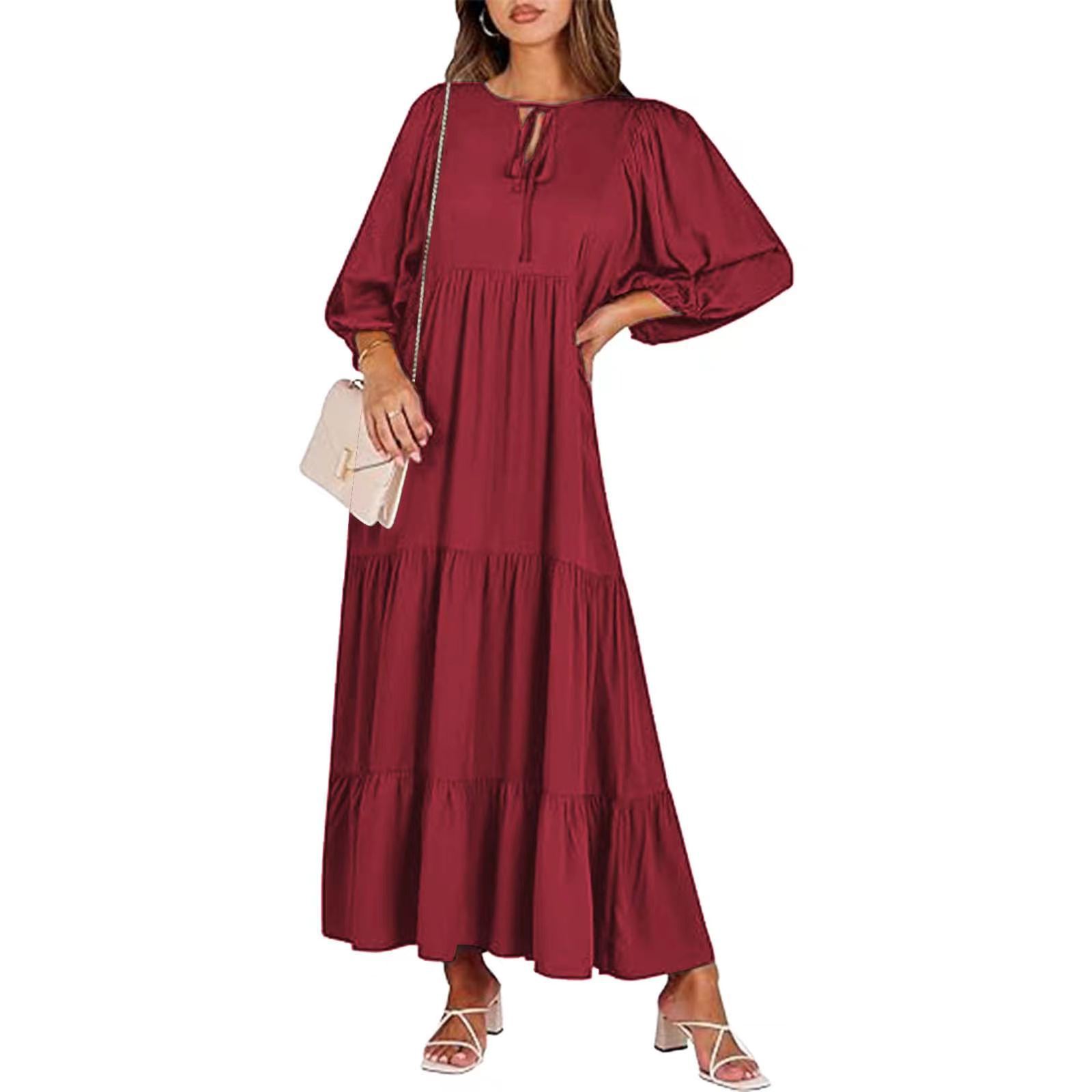 Robe Bohème Imprimée Vintage Femme