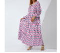 Robe Bohème Imprimée Vintage Femme