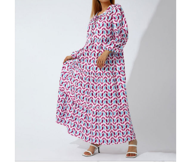 Robe Bohème Imprimée Vintage Femme