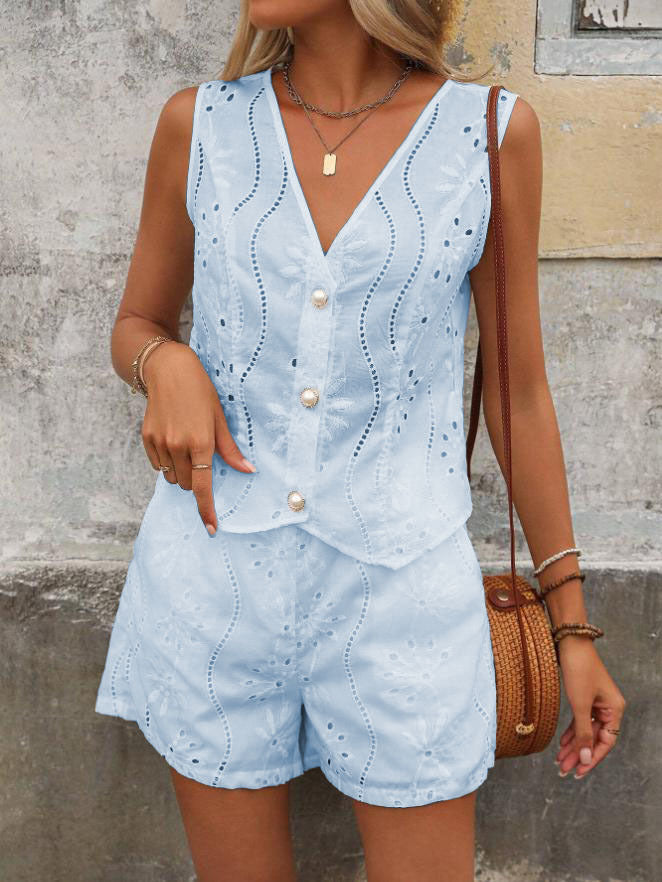 Vêtement Uni Casual Col V Femme