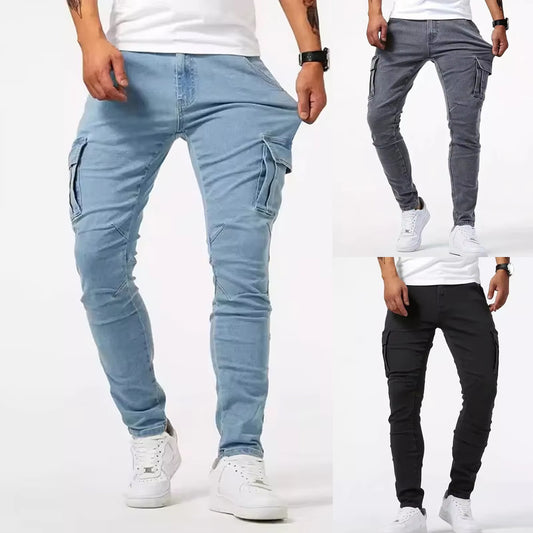 Jean Cargo Stretch Homme Coupe Droite Légère | KoVA Collection
