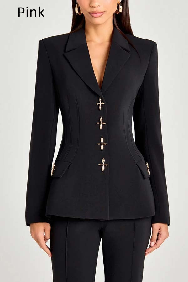 Blazer Femme Uni Casual