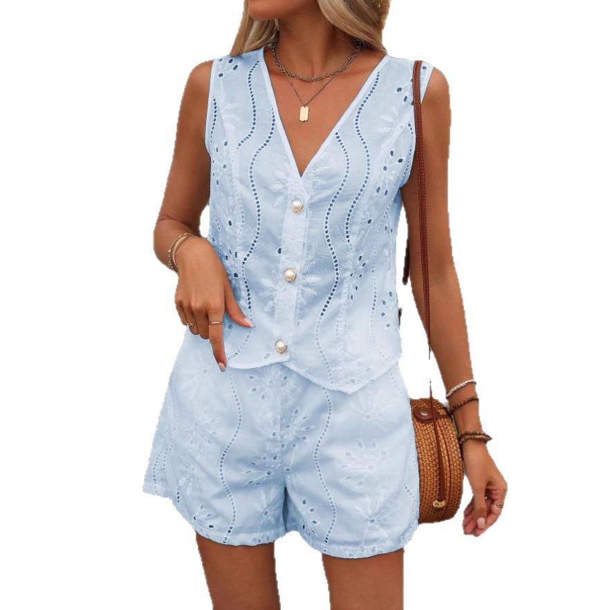 Vêtement Uni Casual Col V Femme