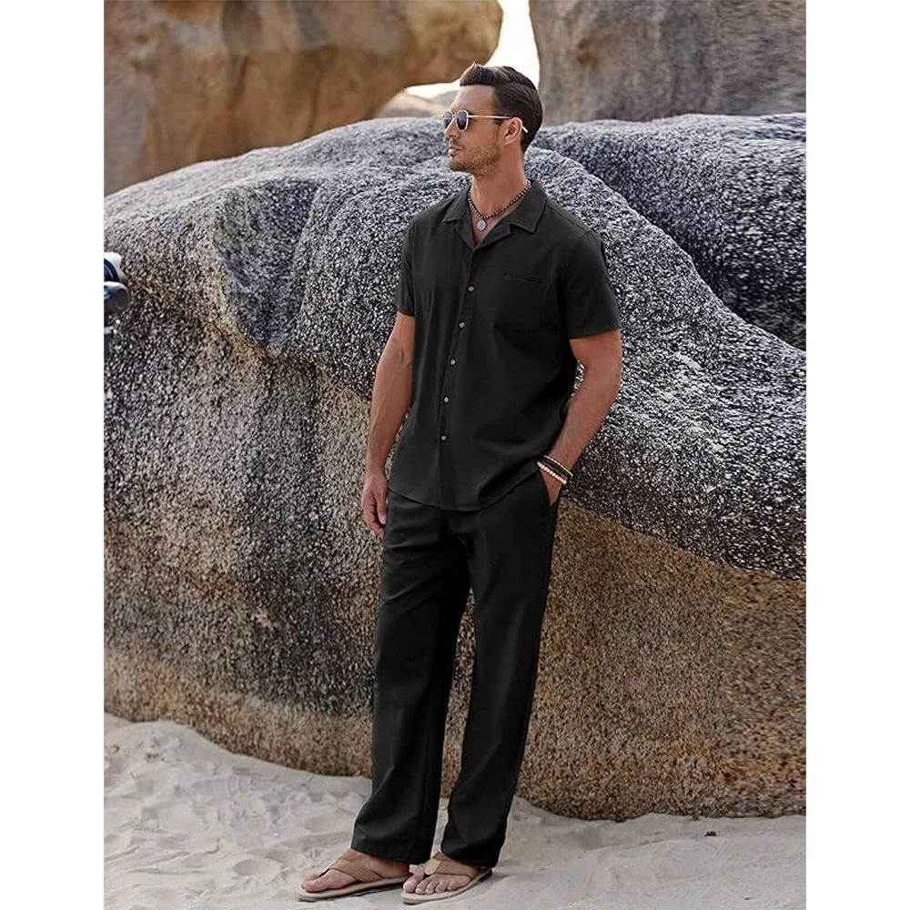 Ensemble 2 Pièces Homme Chemise + Pantalon Style Américain | KoVA