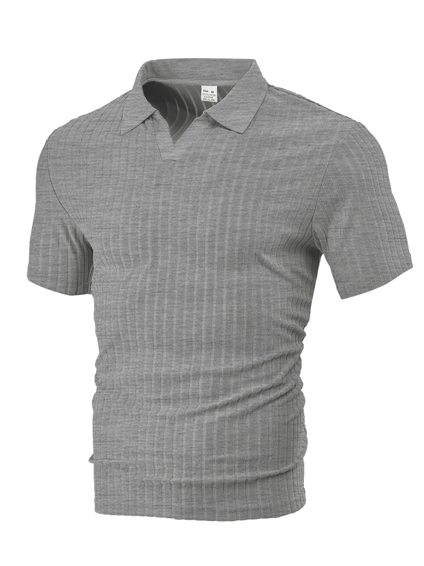 Men's Summer New Casual Breathable Towel Jacquard Fabric Lapel Shirt