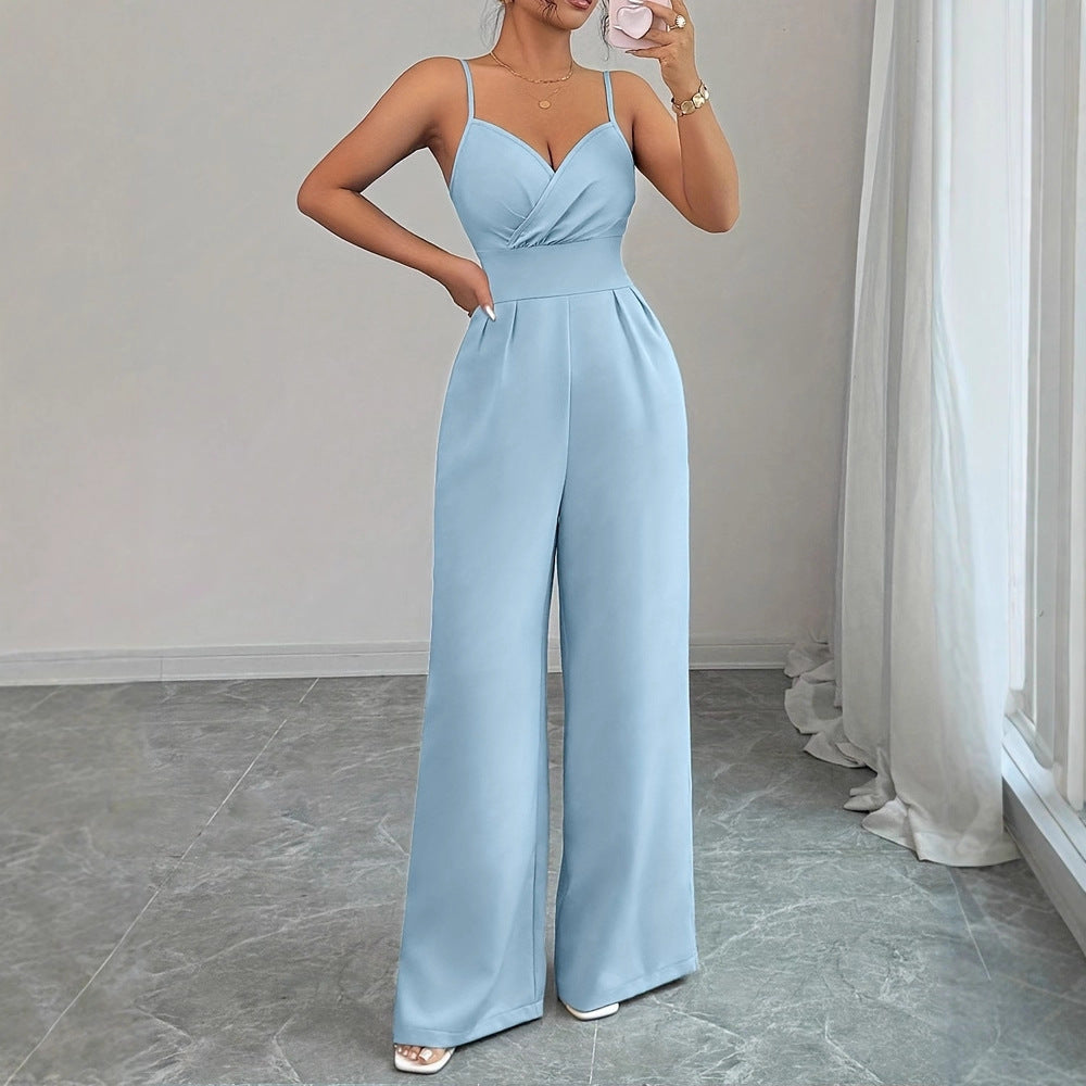 Combinaison Femme Taille Haute Uni Jumpsuit Été | KoVA